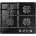 Amica PGCA6100APB hob Black Built-in 59 cm Gas 4 zone(s)