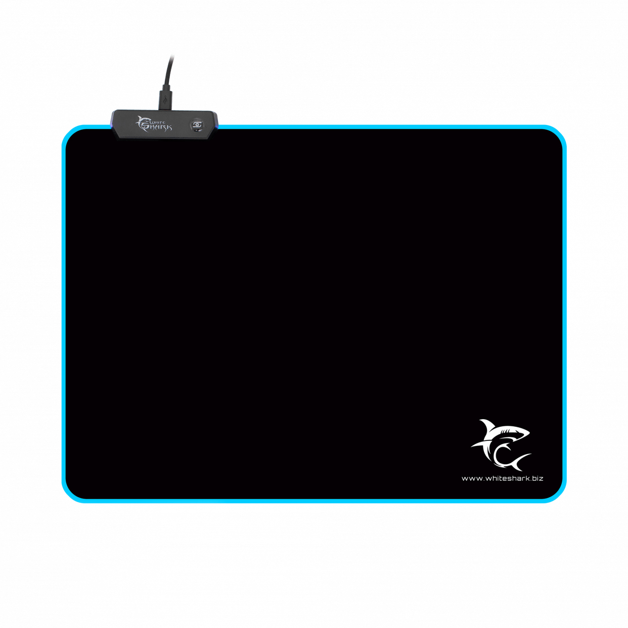 Image of White Shark Luminous L Gaming mouse pad Black