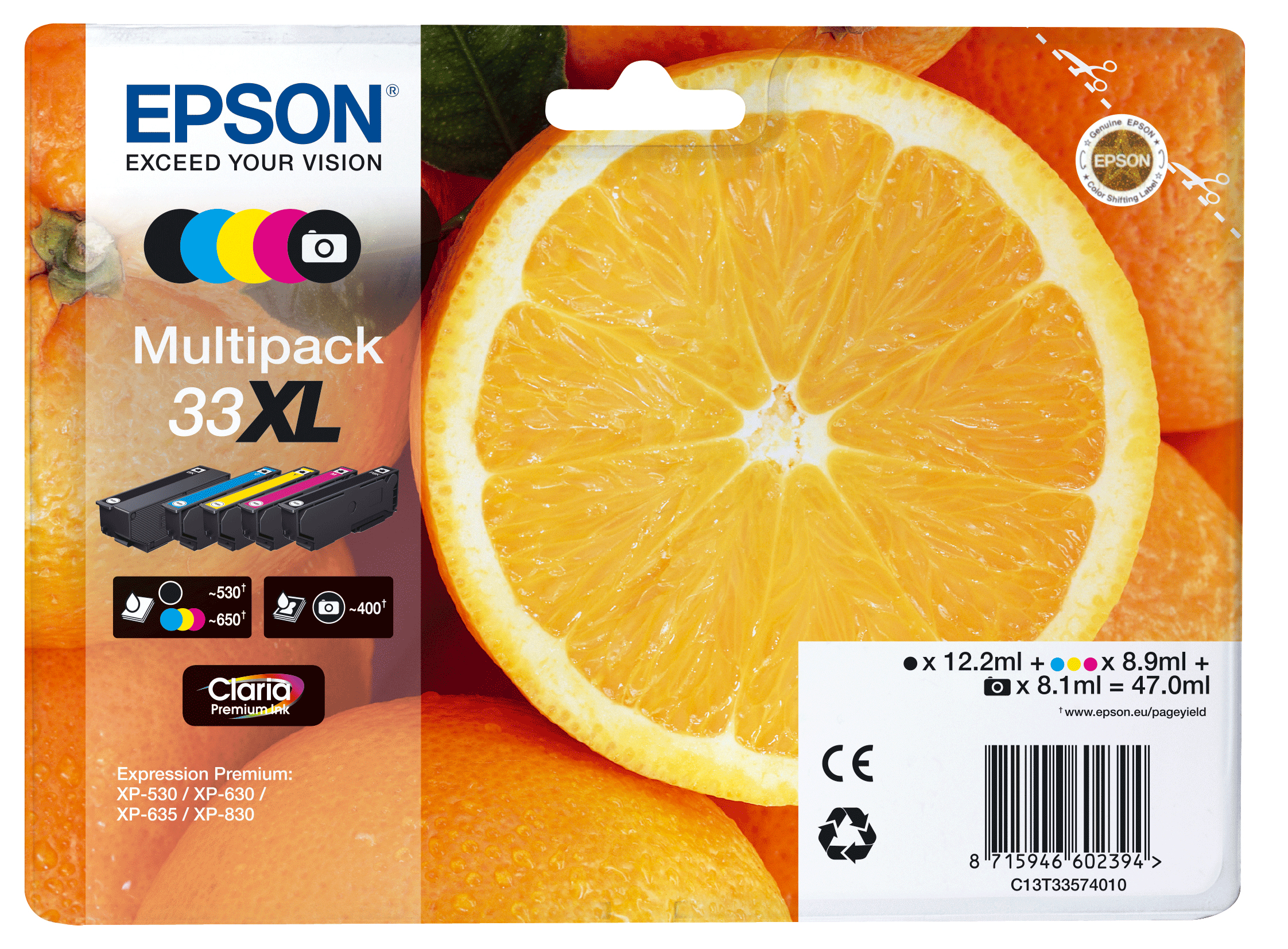 Image of Epson C13T33574011/33XL Ink cartridge multi pack high-capacity...