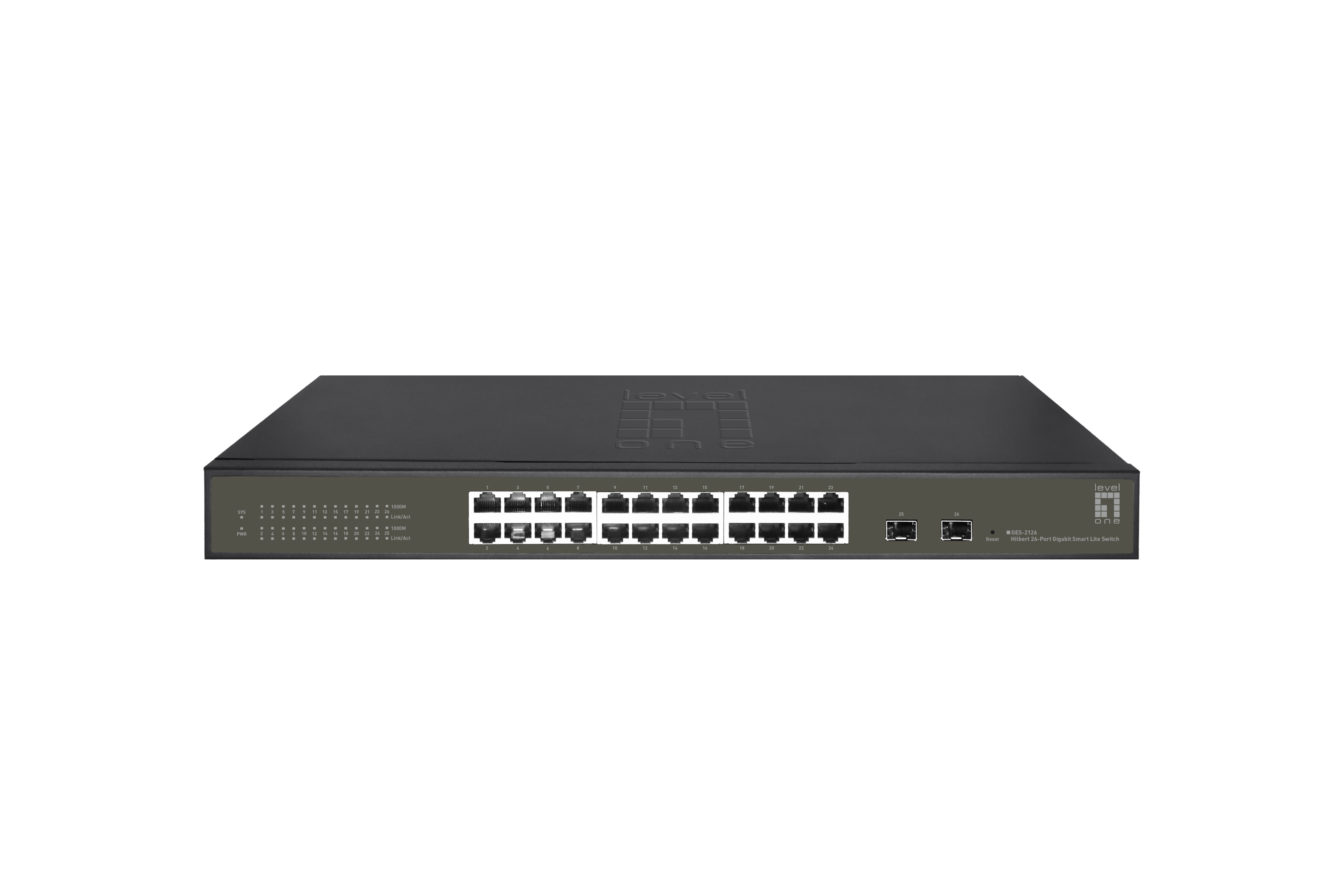 Image of LevelOne Hilbert 26-Port Gigabit Smart Lite Switch, 24 x Gigabit...