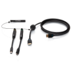 C2G 1,8 m (6 ft) 4K HDMI® premium kabel en dongle-adapterring met kleurgecodeerde DisplayPort™ en USB-C®