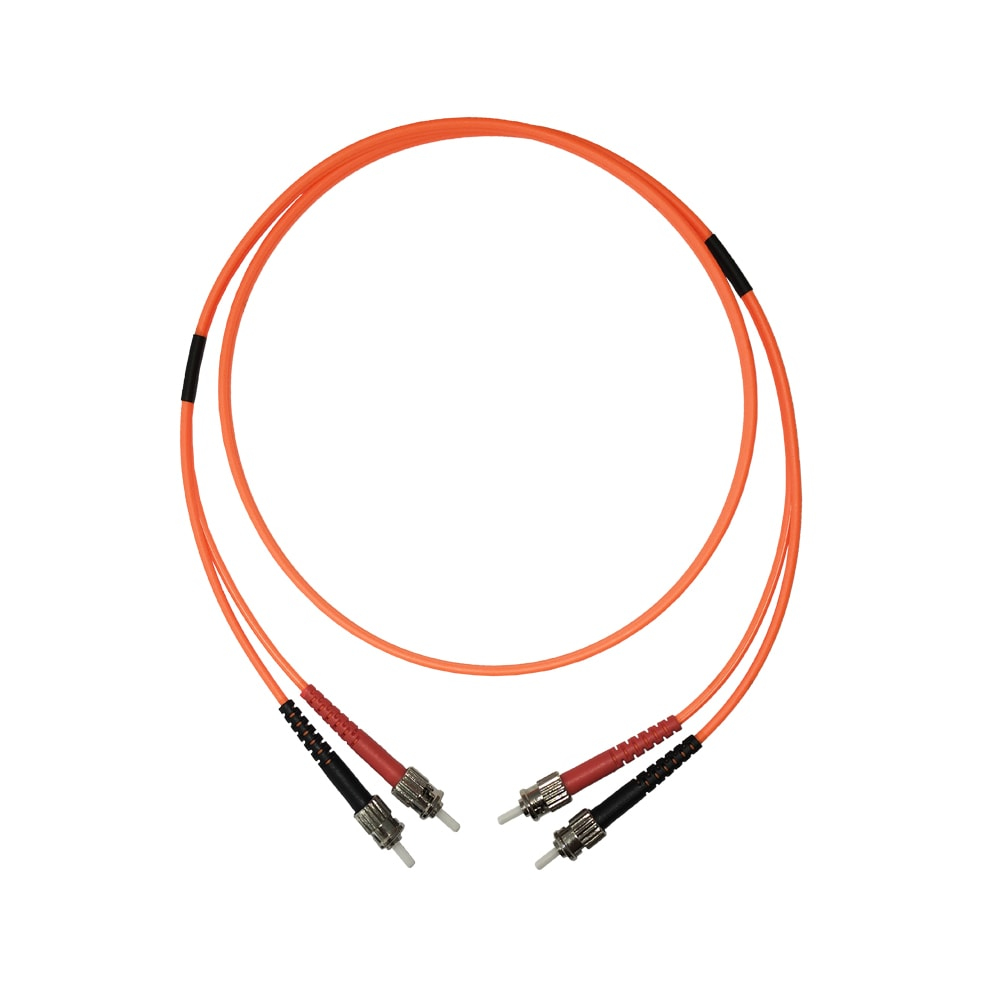 Videk 50/125 OM2 ST to ST Duplex Fibre Optic Patch Cable Orange 5Mtr