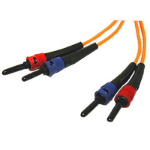 C2G 3m ST/ST Duplex 62.5/125 Multimode Fiber Patch Cable fibre optic cable Orange