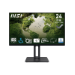 MSI Pro MP245PG 24 Inch Monitor, FHD (1920 x 1080), 100Hz, IPS, 1ms, 1x HDMI 1.4b, 1x DP 1.2a output, 1x D-Sub(VGA), Built-in Speakers, Anti-Glare, Anti-Flicker, Less Blue light, TÜV Certified, VESA, Kensington, 4-way adjustable stand, Black