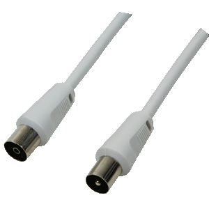 Image of LogiLink CA1060 coaxial cable 1.5 m Coaxial Plug Coaxial jack White