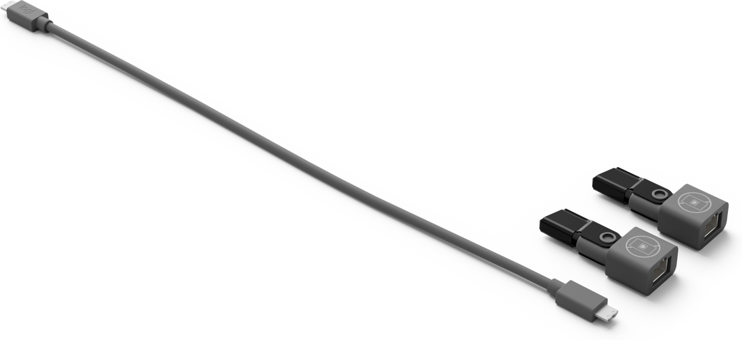 Image of Logitech Rally Mic Pod CAT Coupler Extender cable Graphite