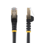 StarTech.com 9ft CAT6a Ethernet Cable - 10 Gigabit Shielded Snagless RJ45 100W PoE Patch Cord - 10GbE STP Network Cable w/Strain Relief - Black Fluke Tested/Wiring is UL Certified/TIA