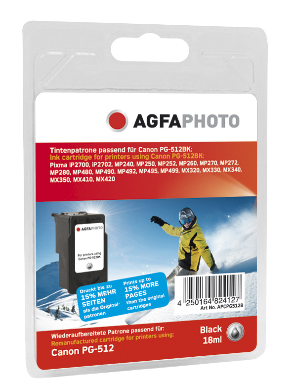Image of AgfaPhoto APCPG512B ink cartridge 1 pc(s) Black