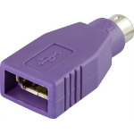 Deltaco USB-81 kabelomvandlare (hane/hona) PS/2 Lila
