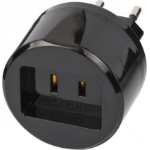 Brennenstuhl 1508500010 power plug adapter Type A Type C (Europlug) Black