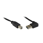 Alcasa USB 2.0 A/B, 5m USB-kabel USB A USB B Zwart