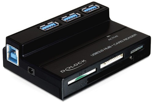 DeLOCK 91721 card reader USB 3.2 Gen 1 (3.1 Gen 1) Black