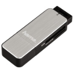 Hama 123900 card reader USB 3.2 Gen 1 (3.1 Gen 1) Black, Silver