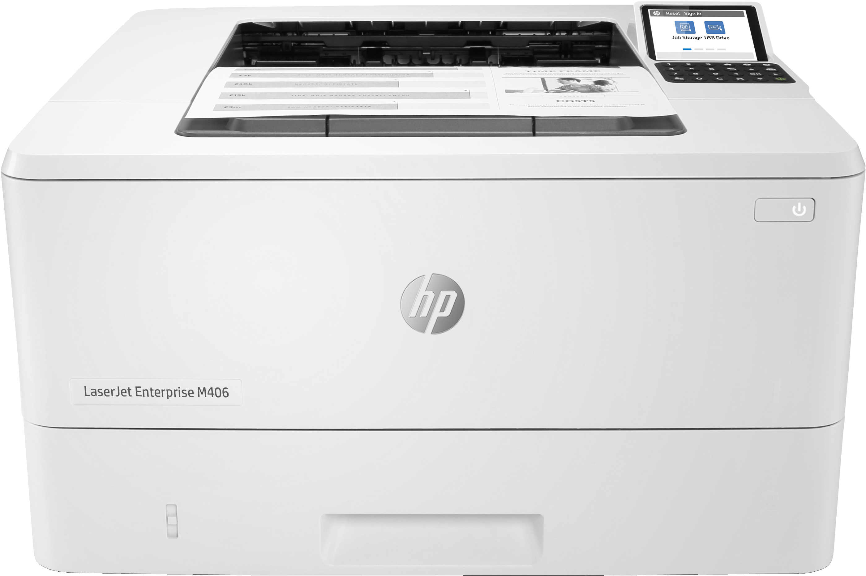Image of HP LaserJet Enterprise M406dn, Black and white, Printer for...
