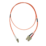 Videk 50/125 OM3 LC to SC Duplex Fibre Optic Patch Cable Orange 25m