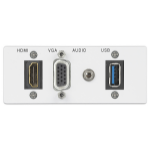 Extron AAP SuperPlate 103 socket-outlet HDMI + VGA + USB A + 3.5mm White
