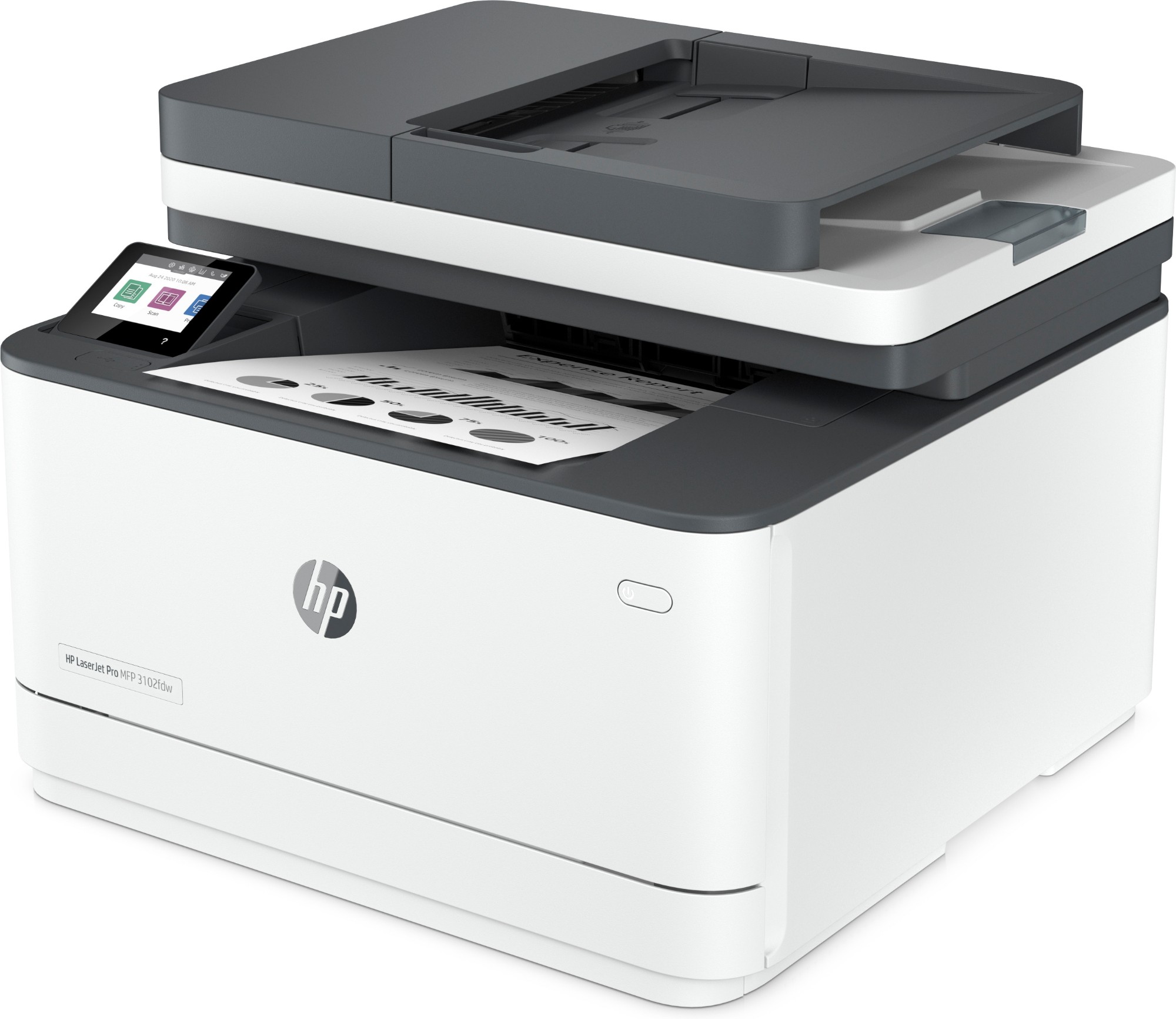 HP LaserJet Pro MFP 3102fdw Printer, Black and white, Printer for Small medium business, Print, copy, scan, fax, Wireless; Print from phone or tablet; Two-sided printing; Two-sided scanning; Fax