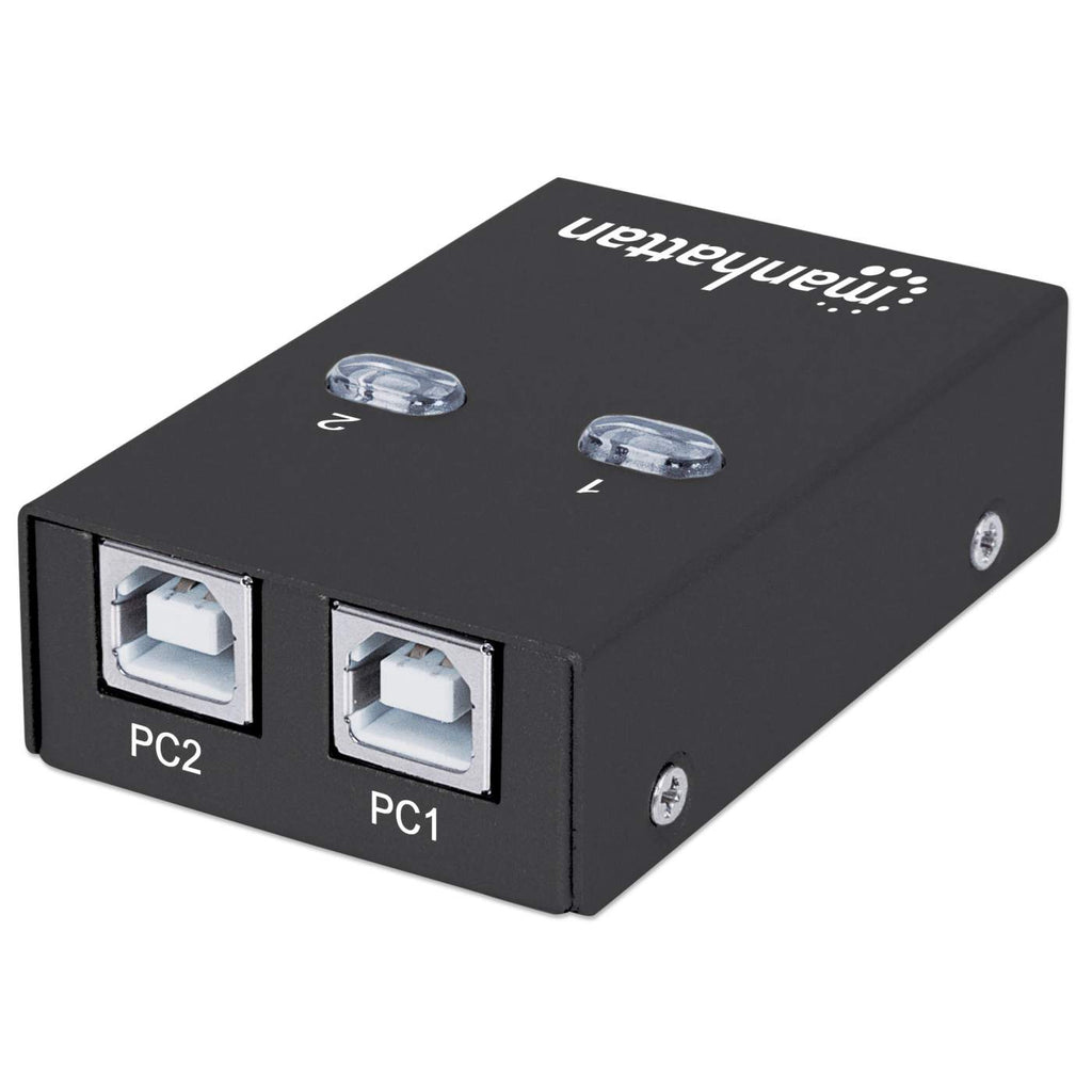 Photos - Card Reader / USB Hub MANHATTAN USB-A Automatic Sharing Switch, 2x USB-B Ports, 480 Mbps (US 162 