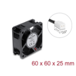 DeLOCK Axial Fan 48 V DC, 60 x 60 x 25 mm with 2 pin fan connector female black