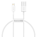 Baseus EU Product - Superior Fast Charge USB-A to Lightning Cable  2.4A  0.25m - White