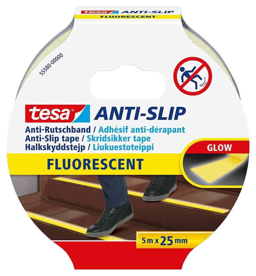 55580-00000-11 TESA Anti-Rutschband fluoreszierend 5m 25mm