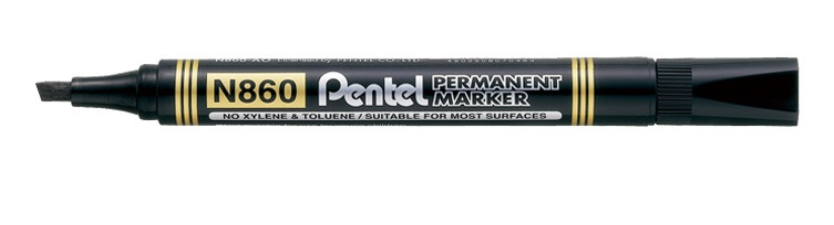 Photos - Felt Tip Pen Pentel N860 permanent marker Black 12 pc(s) N860-AE 
