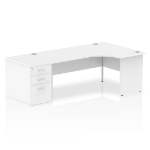 Dynamic Impulse Panel End Crescent Desk Workstation