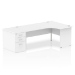 Dynamic Impulse Panel End Crescent Desk Workstation