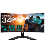 GIGABYTE GS34WQC 34" WQHD Curved Gaming Monitor - 3440 x 1440, 1500R, 300Hz, 1ms, 250 cd/m², FreeSync Premium, HDR Ready, HDMI 2.0, Displayport 1.4