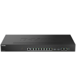 D-LINK DMS-1250-12, 12-Port Multi-Gigabit Smart Managed Switch with 8 (2.5 G), 2 (10 G) BASE-T and 2 (10 G) SFP+ Ports