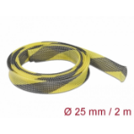 DeLOCK Braided Sleeve stretchable 2 m x 25 mm black-yellow