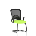 Dynamic Astro Mesh Back Visitor Cantilever Leg Bespoke Fabric Seat Myrrh Green - KCUP2011 DD