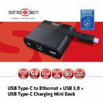 CLUB3D USB Type-C to Ethernet + USB 3.0 + USB Type-C Charging Mini Dock