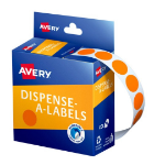 Avery 937240 self-adhesive label Round Removable Orange 1050 pc(s)
