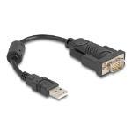 DeLOCK 64276 seriële kabel Zwart 0,25 m USB Type-A RS-232