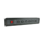 Videk PDU Horizontal 6 x IEC C13 Sockets to UK Mains Plug 3Mtr