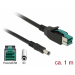 DeLOCK 85497 power cable Black 1 m PoweredUSB