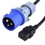 FDL 5M 16 AMP COMMANDO PLUG TO IEC C19 SOCKET POWER CABLE