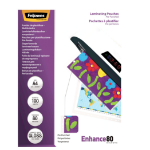 Fellowes A4 Pre-Punched 80 Micron Laminating Pouch