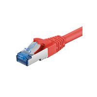 Image of Microconnect CAT6A 1M networking cable Red S/FTP (S-STP)