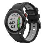 Garmin EU Product - Approach S62 Two-color Silicone Watch Band - Black / Gray