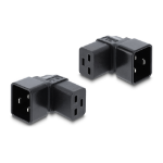 DeLOCK 80658 tussenstuk voor kabels 1 x 3 pin IEC 60320 C20 1 x 3 pin IEC 60320 C19 Zwart