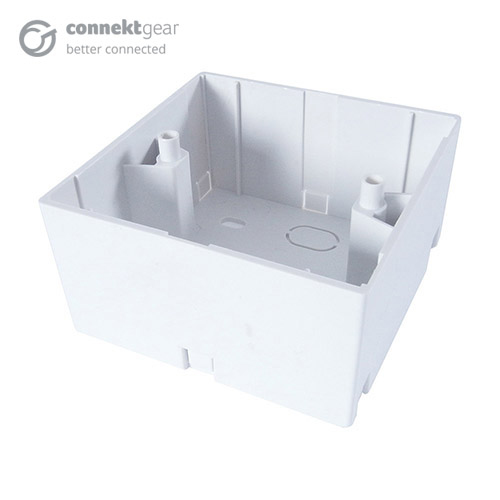 AV Single Back Box - 2 Module 45mm Deep - White