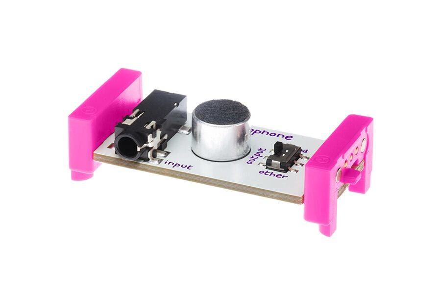 littleBits microphone Mikrofon Lila, Vit