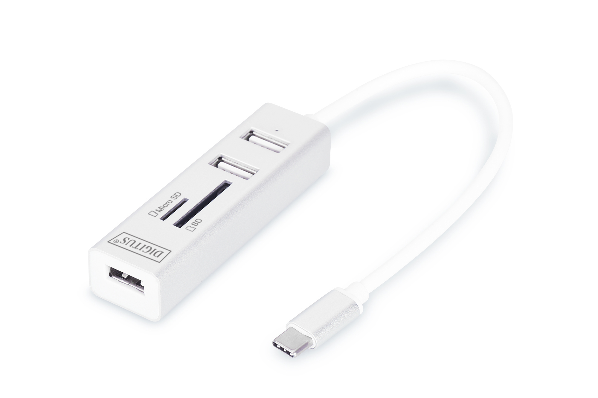 Digitus USB Type-CTM OTG 3-Port HUB + Card Reader