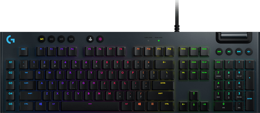 Logitech G G815 LIGHTSPEED RGB Mechanical Gaming – GL Tactile keyboard USB QWERTY English Carbon