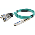 AddOn Networks AOC-Q-4S-100G-15M-AO InfiniBand/fibre optic cable 590.6" (15 m) QSFP28 4xSFP28 Aqua color, Silver