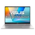 ASUS Vivobook S16 S3607QA-SH095W Copilot+ PC Snapdragon X1-26-100 Laptop 40.6 cm (16") WUXGA 16 GB LPDDR5x-SDRAM 1 TB SSD Wi-Fi 6E (802.11ax) Windows 11 Home German Silver