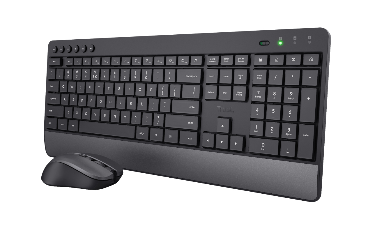 Image of Trust Trezo keyboard Mouse included RF Wireless QWERTY US English...