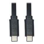 Tripp Lite U040-006-C-FL USB-C Flat Cable (M/M), USB 2.0, Thunderbolt 3, Black, 6 ft. (1.83 m)